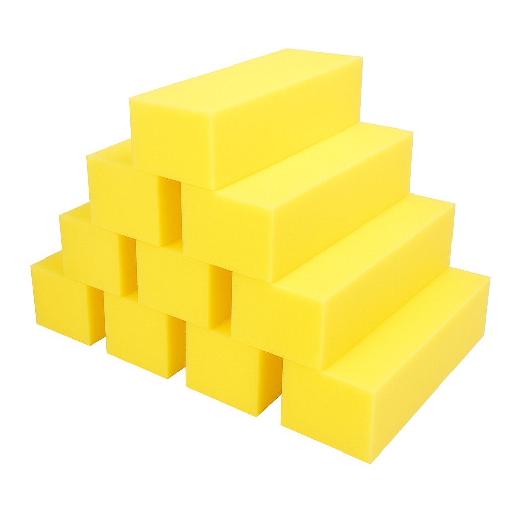 Dixon Yellow Buffing Blocks 220/220 Grit 10 Pack nail buffing block