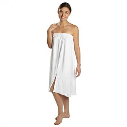 Dannyco Spa Wrap Around L/XL white spa wrap on model
