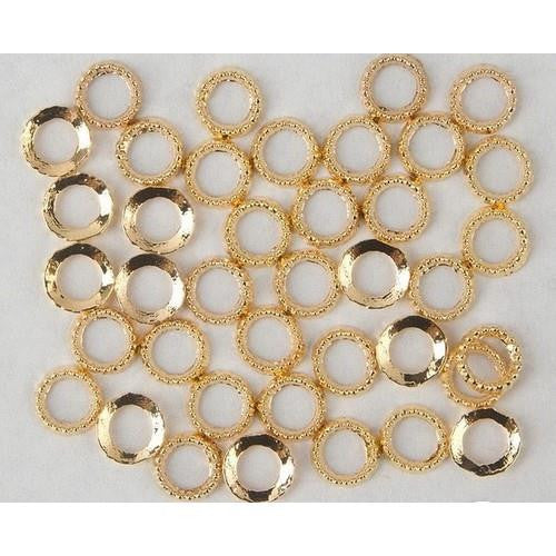 Nove Nail Charms 3D Gold Circles nail art rhinestone accessory