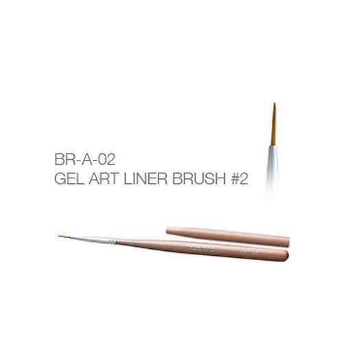 Akzentz Gel Art Liner Brush #02 with fine bristle tip