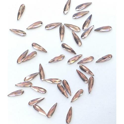 Nove Swarovski Crystal Blush Rose Raindrop 12pk raindrop Swarovski nail crystals