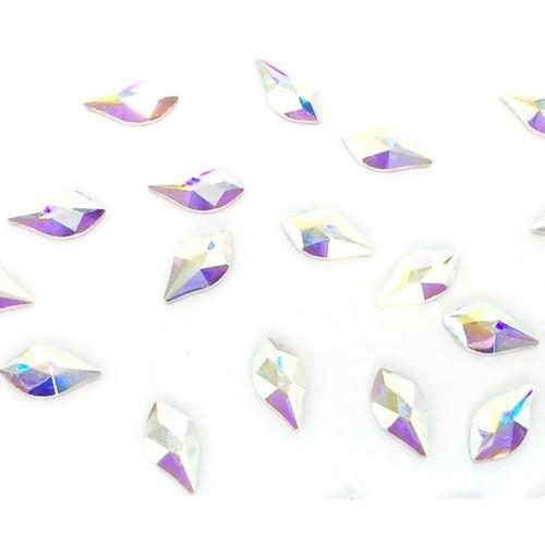 Nove Swarovski Crystals Crystal AB Flame 10MM 12pk crystal AB flame Swarovski nail crystals