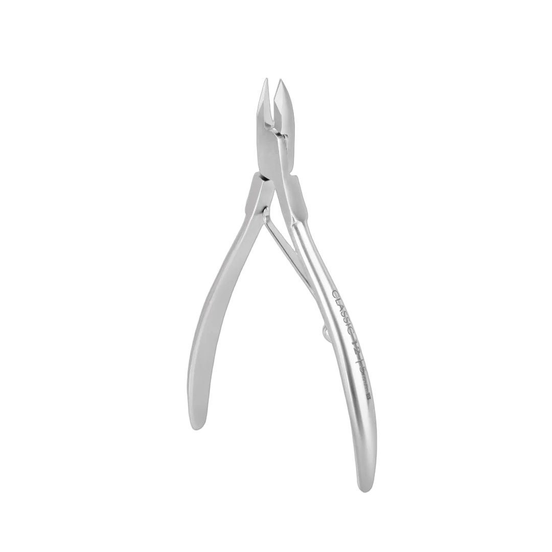 Angled view of the Staleks Classic 12 cuticle nipper with 5mm half jaw on a white background.