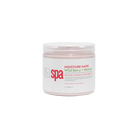 Jar of spa moisture mask with wild berry and retinol on a white background