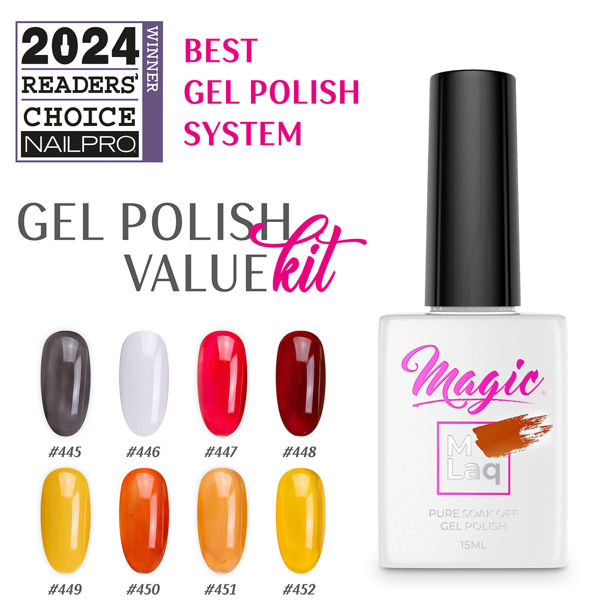 Magic MLaq Jelly Tortoise Kit 8-piece gel polish value kit
