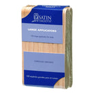 Satin Smooth Large Applicators 100 count packaging at a three-quarter angle