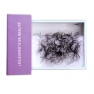 Roselisa C-Curl Loose Promade 10D 12mm Lash Extensions loose fan lash tray close up