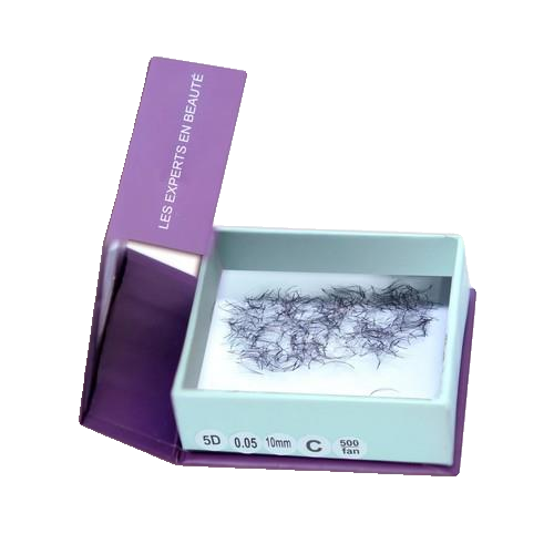 Roselisa C-Curl Loose Promade 10D 12mm Lash Extensions open box and lash tray