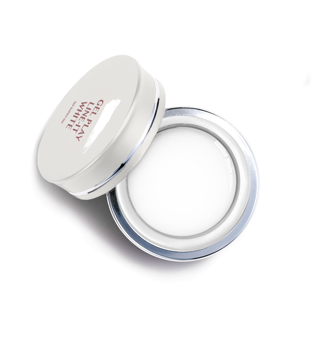 Akzentz Gel-Play Line It Gel White professional nail art gel in open jar
