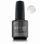 Luxio Base bottle with matching round clear gel swatch
