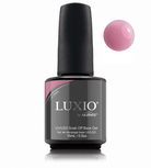 Luxio Naked Base Smirk bottle with matching round gel color swatch