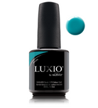 Akzentz Luxio Brazen 15 mL gel polish bottle with small round color swatch