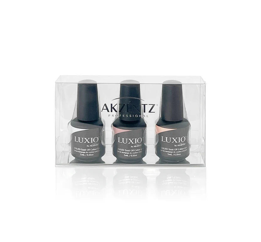 Akzentz Luxio Daydreams Studio 13 three-piece mini gel polish collection