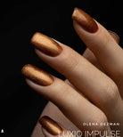 Akzentz Luxio Impulse gel polish shown on manicured nails