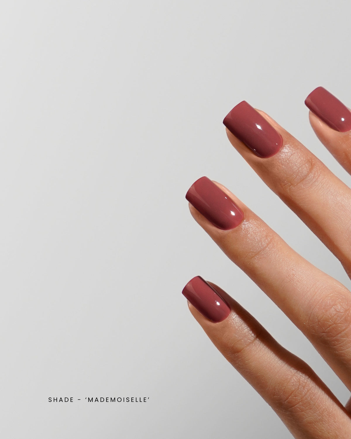 Akzentz Luxio Mademoiselle gel polish shown on manicured nails