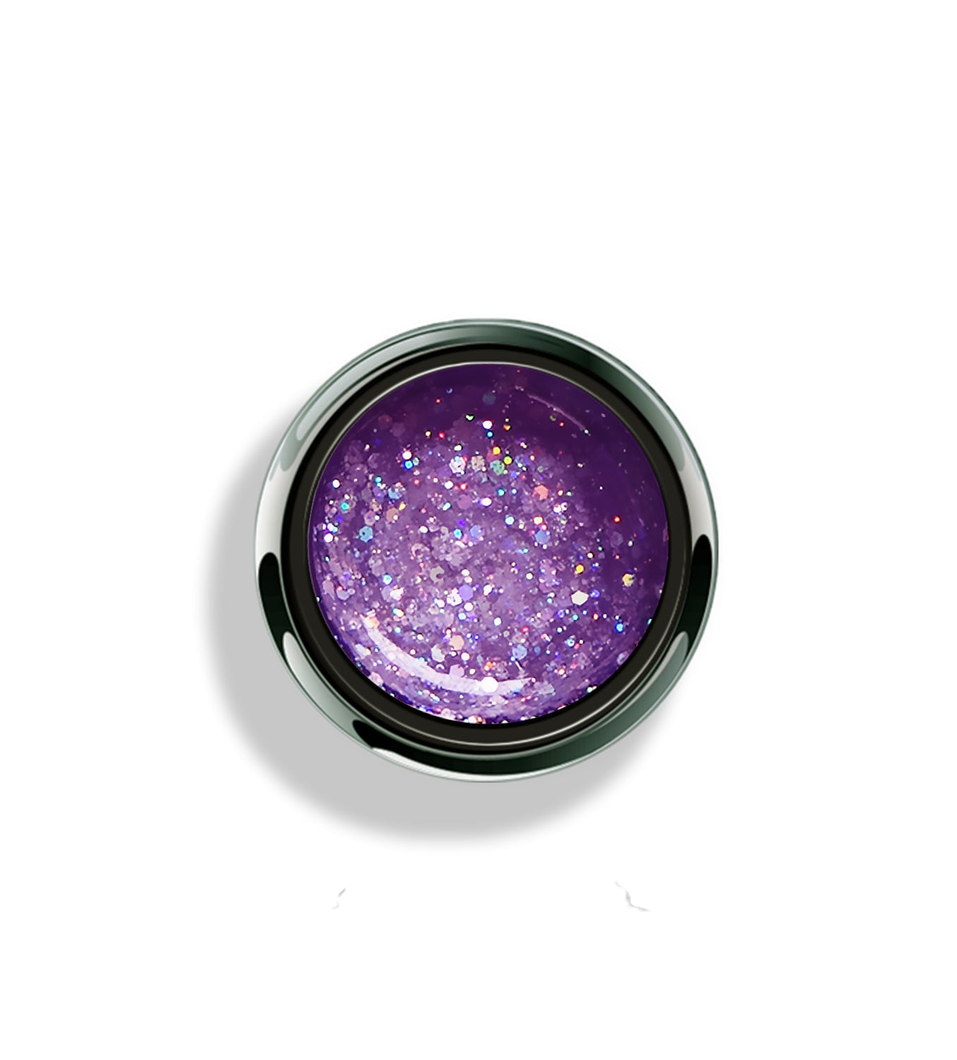 Top view of Akzentz Options Aurora Purple glitter gel