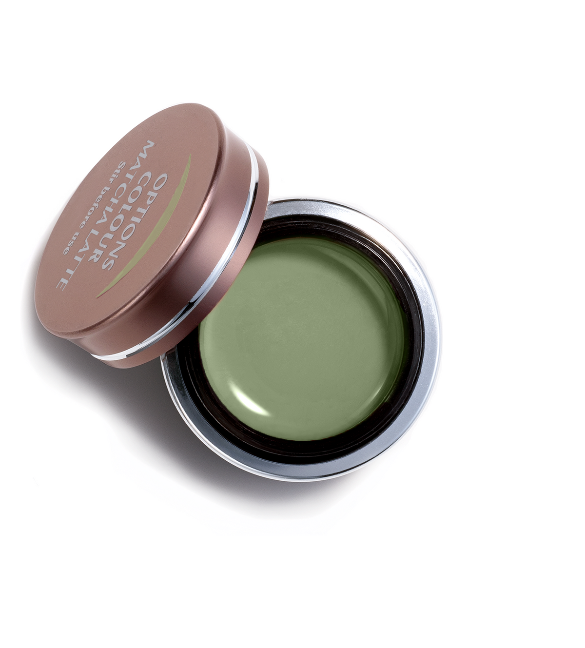Akzentz Options Matcha Latte gel in open jar