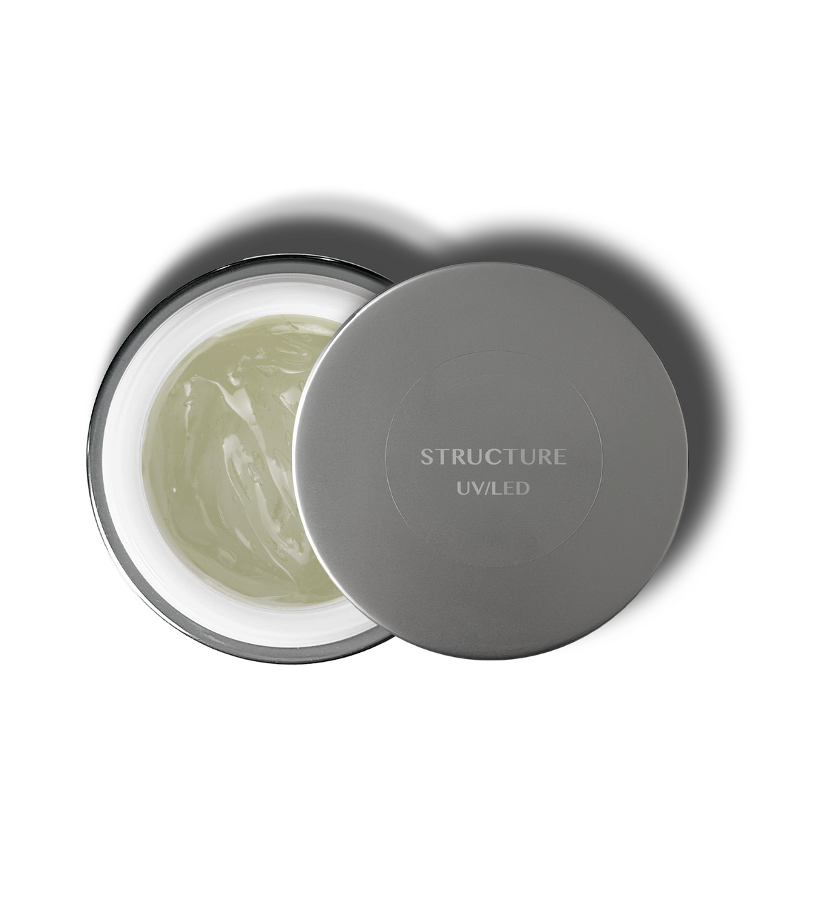 Structure open gel jar with matching labeled lid