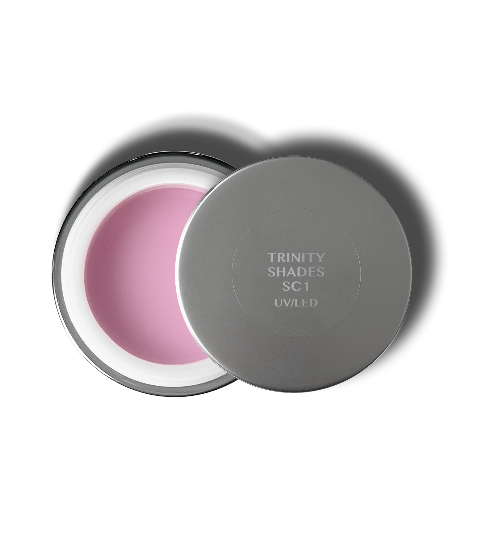 Trinity Shades SC1 open gel jar with matching labeled lid