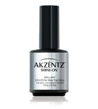 Akzentz Shine-On 15ml no-wipe gloss top coat bottle
