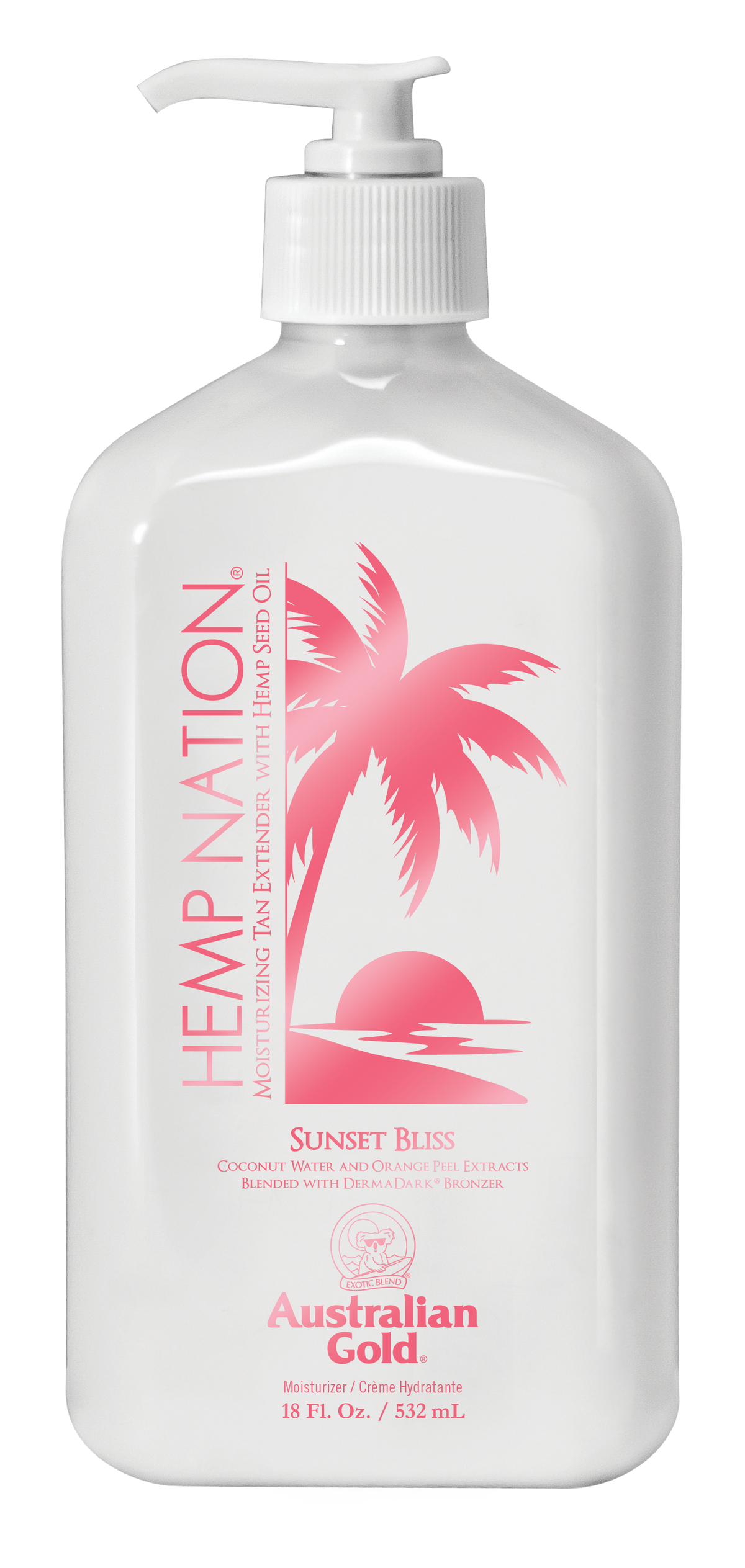Hemp Nation Sunset Bliss 18oz lotion bottle