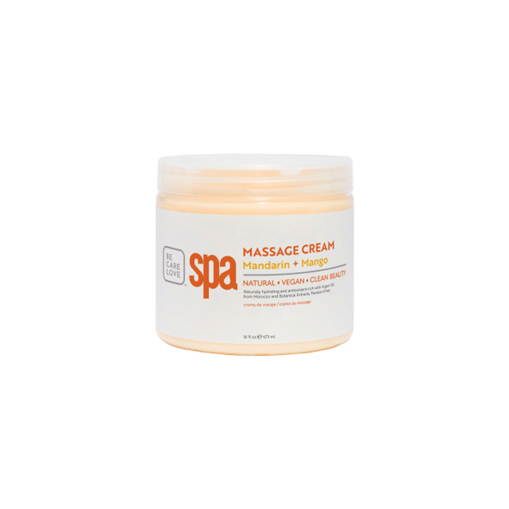 BCL Mandarin & Mango Massage Cream 16 oz massage cream container