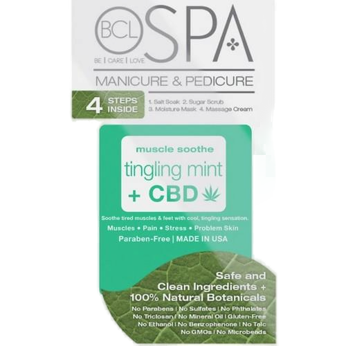 BCL Tingling Mint & CBD 4 Step Pedicure Pack pedicure kit package
