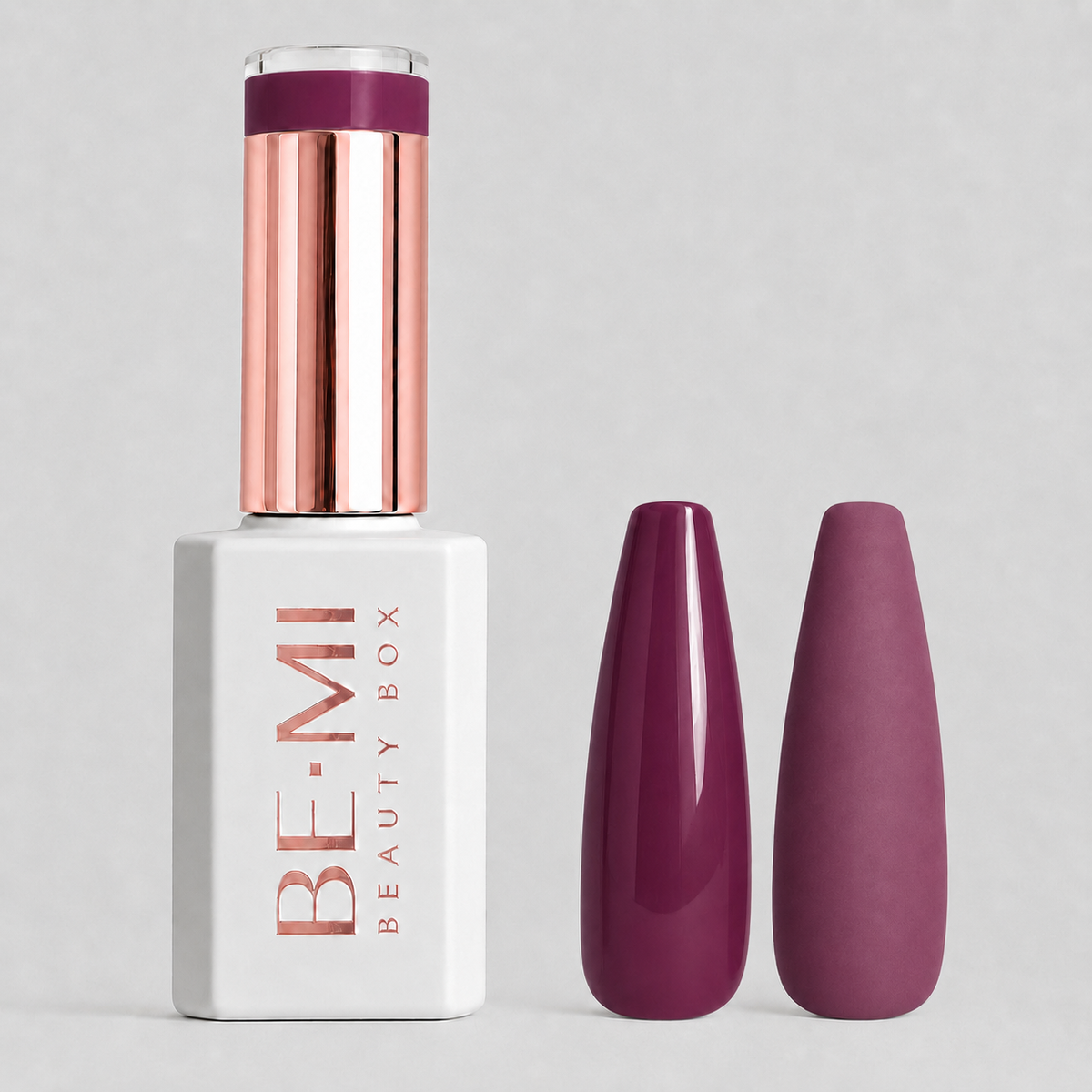 BEMI Beauty Box Creami Beloved F09 - 15ml gel polish bottle and colour swatches