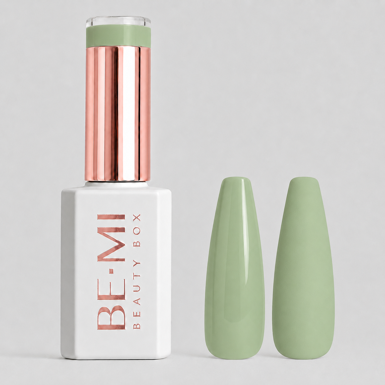 BEMI Beauty Box Creami Beloved F10 - 15ml gel polish bottle and colour swatches