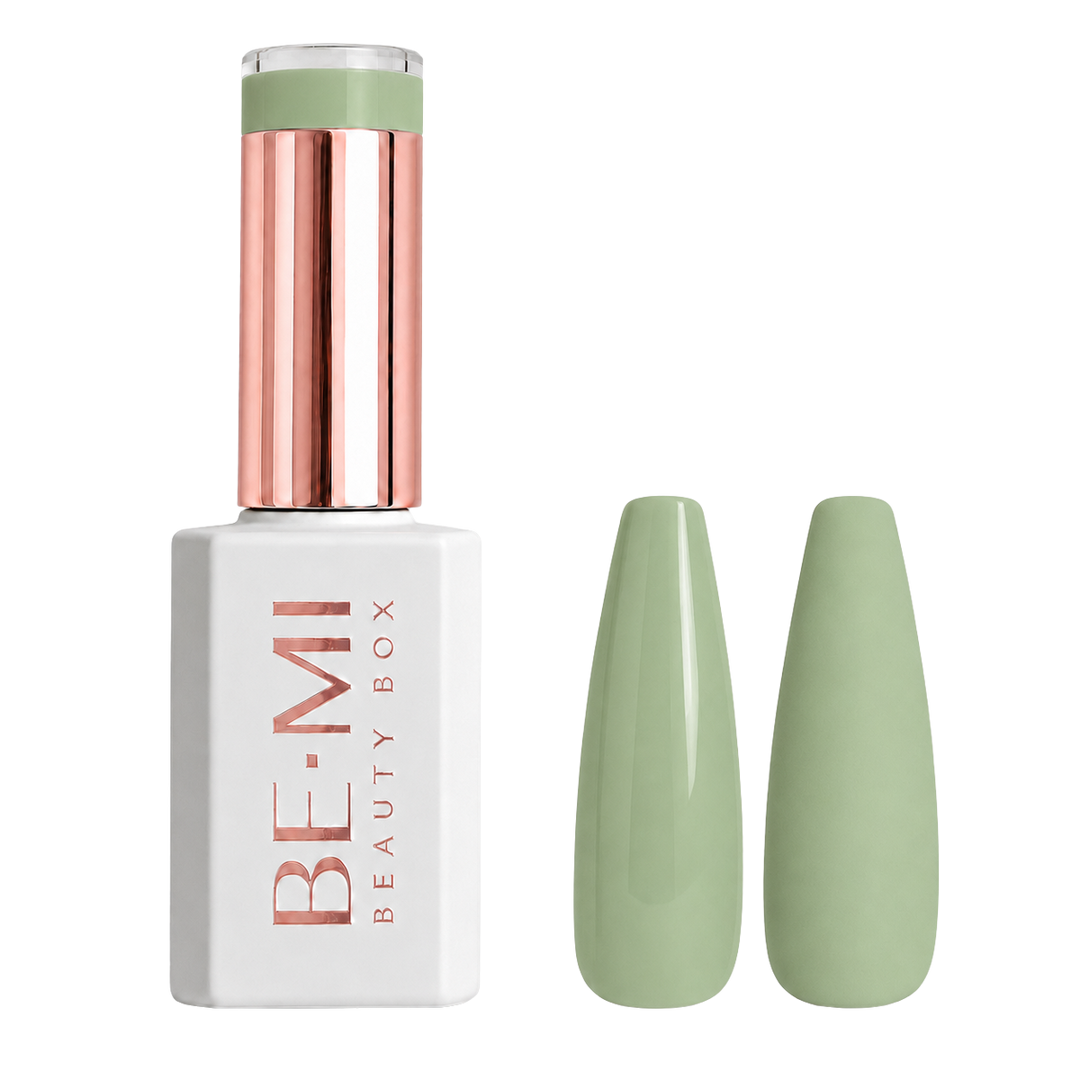 BEMI Beauty Box Creami Beloved F10 - 15ml gel polish bottle and colour swatches