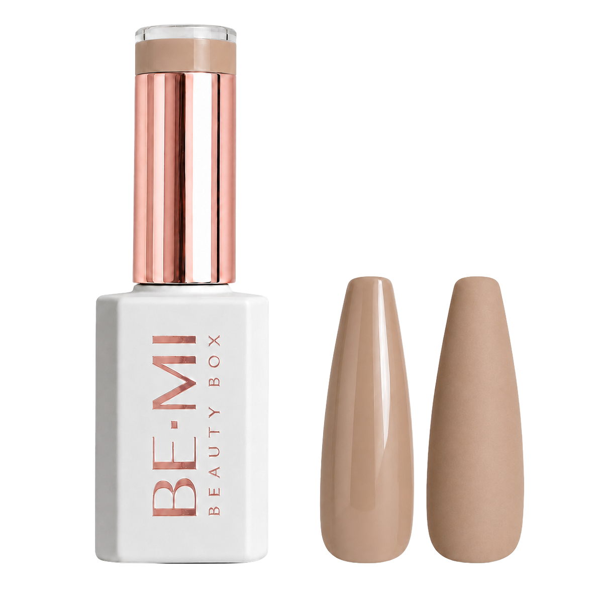 BEMI Beauty Box Creami Nudity N02 15ml gel polish bottle and colour swatches