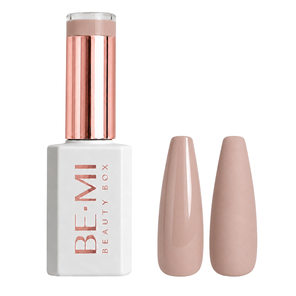 BEMI Beauty Box Creami Nudity N09 15ml gel polish bottle and colour swatches