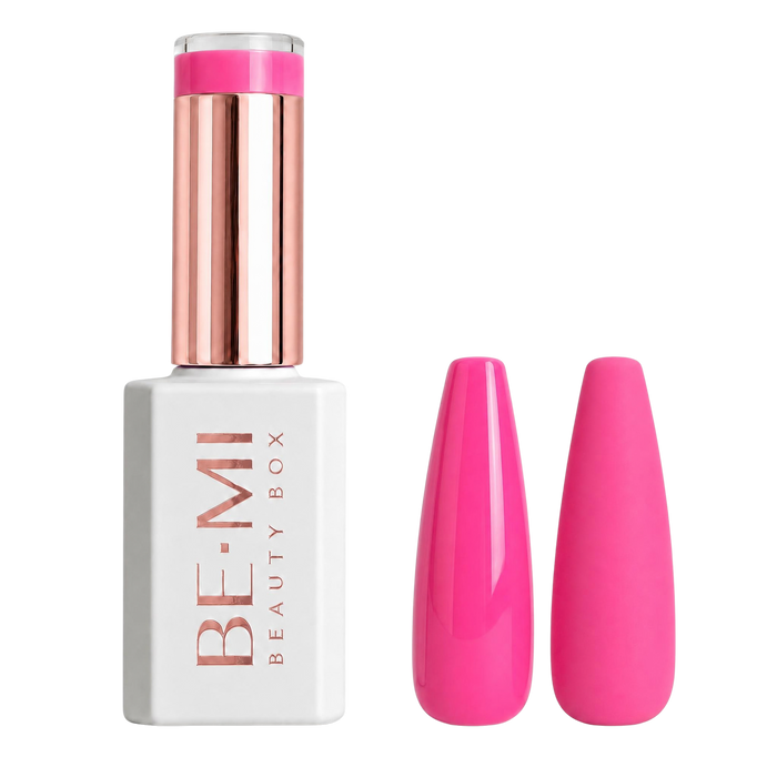 BEMI Creami SS01 Dough You Love Me gel polish bottle and pink swatches
