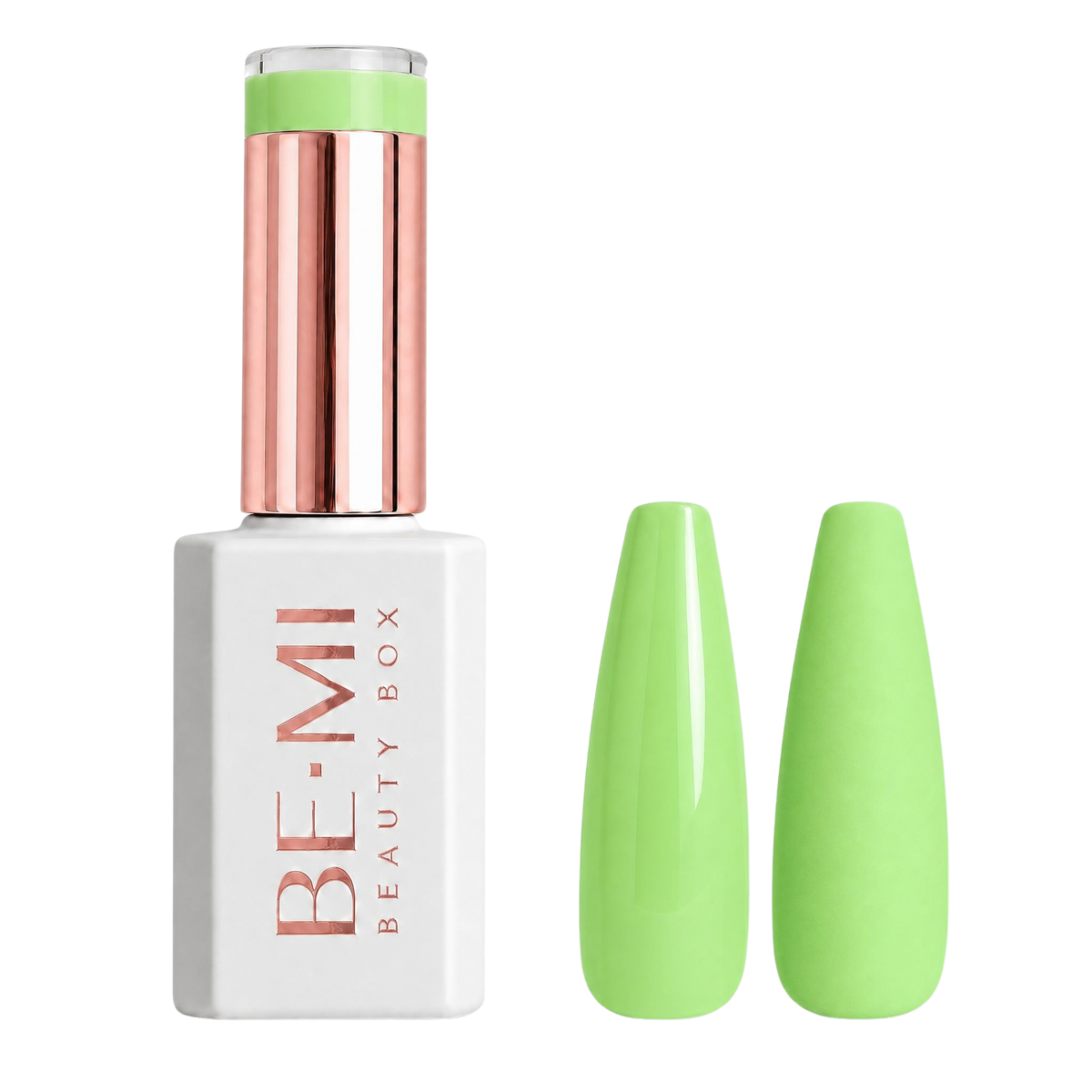 BEMI Creami SS06 I'm A Bad Batch gel polish bottle and green swatches