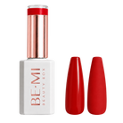BEMI Beauty Box Creami Scarlet R1 15ml gel polish bottle and colour swatches