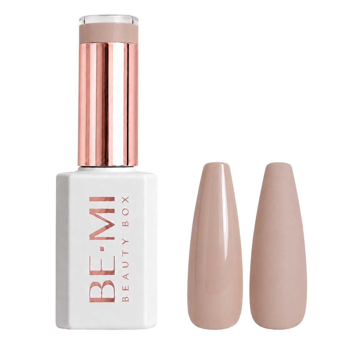 BEMI Beauty Box Creami Sheer Nudity SN05 15ml gel polish bottle and colour swatches