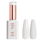 BEMI Creami - Ultra White W01 - 15ml gel polish bottle and colour swatches