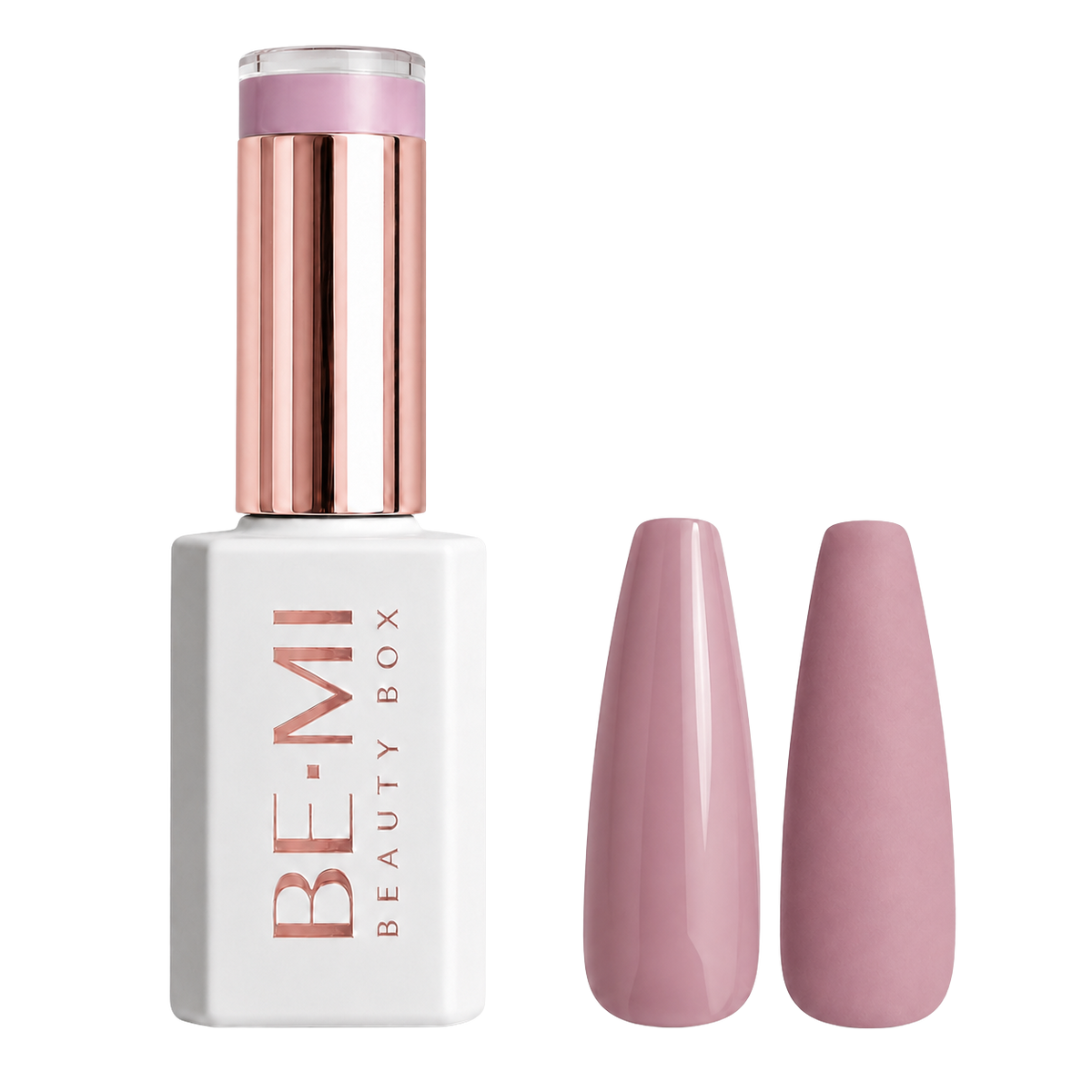 BEMI Beauty Box Creami Wanderlust P01 15ml gel polish bottle and colour swatches
