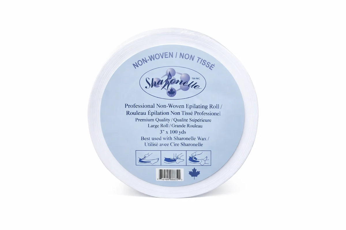 Shavenele non-woven epilating roll on a white background