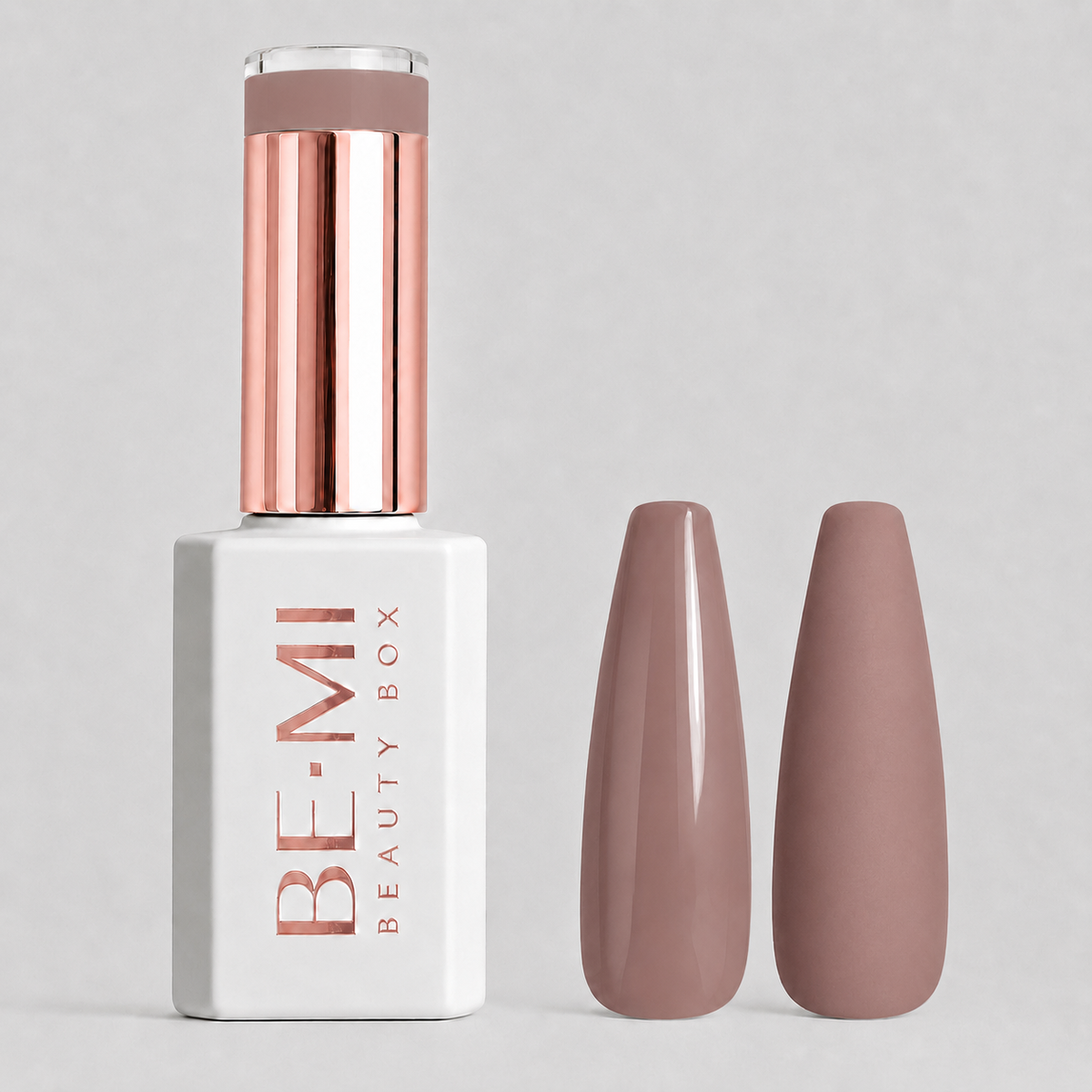 BEMI Beauty Box Creami Nudity N06 15ml gel polish bottle and colour swatches