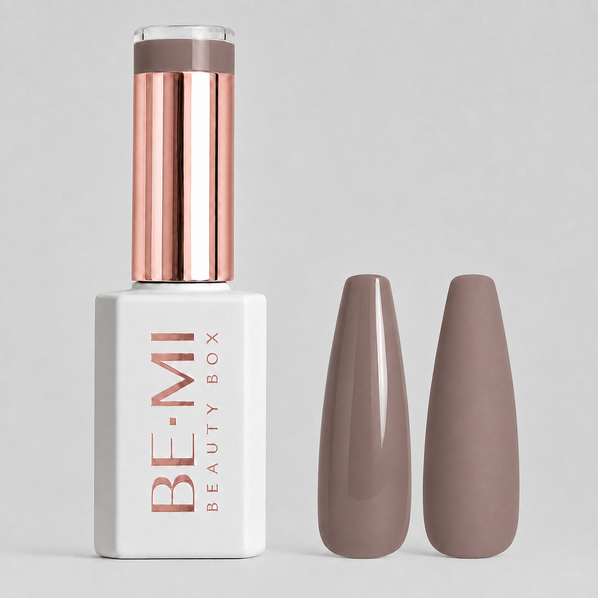 BEMI Beauty Box Creami Nudity N08 15ml gel polish bottle and colour swatches