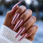 BEMI Metal Leaf Gel - Nova - 5ml shown on long coffin nails