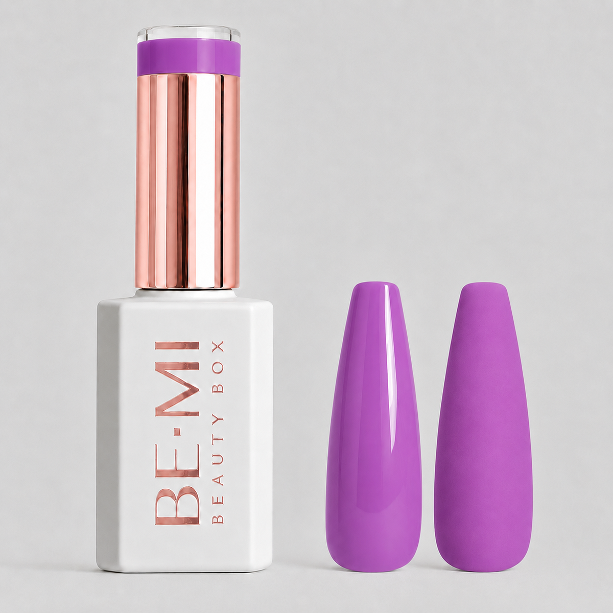 BEMI Beauty Box Creami Sunkissed O02 15ml gel polish bottle and colour swatches