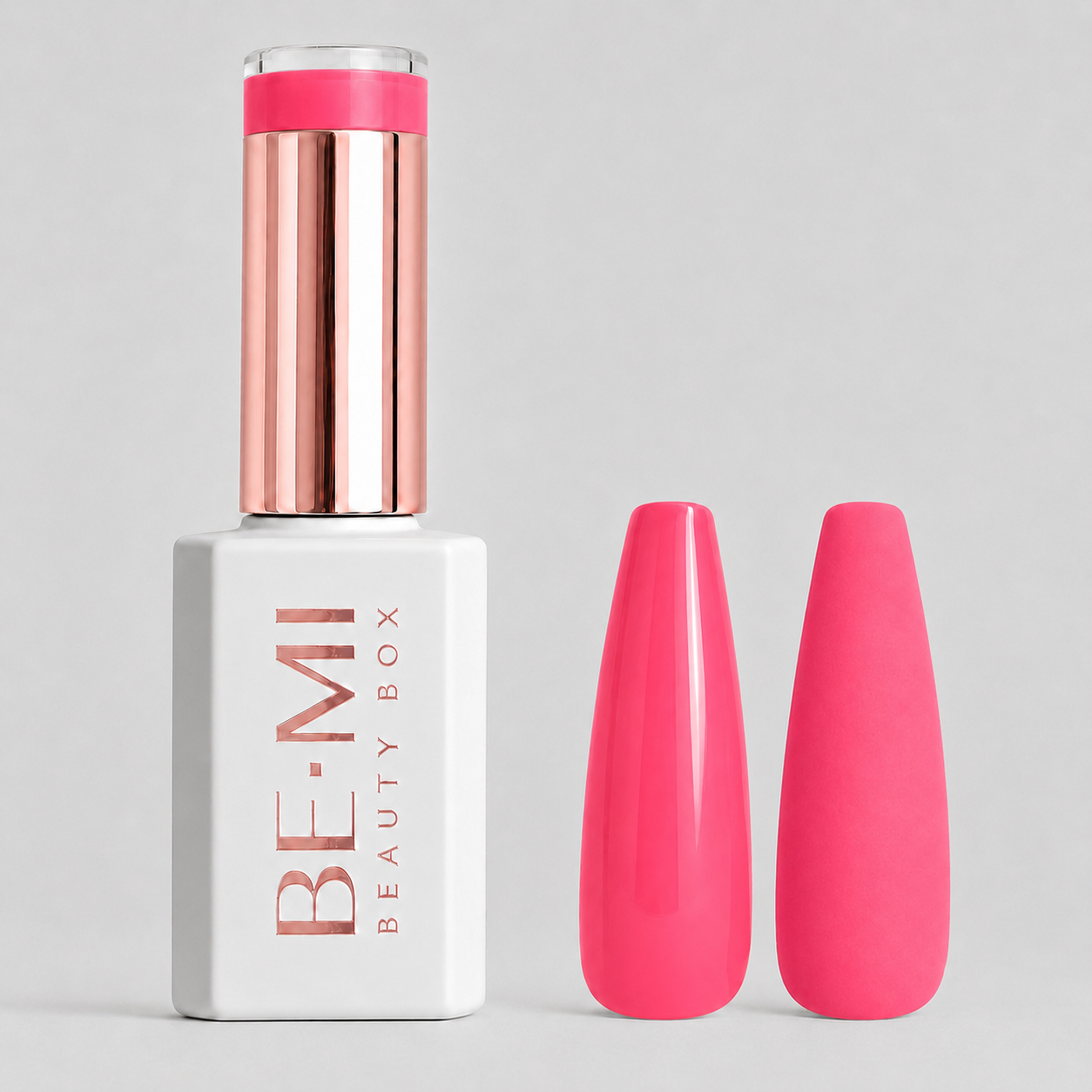 BEMI Beauty Box Creami Sunkissed O04 15ml gel polish bottle and colour swatches