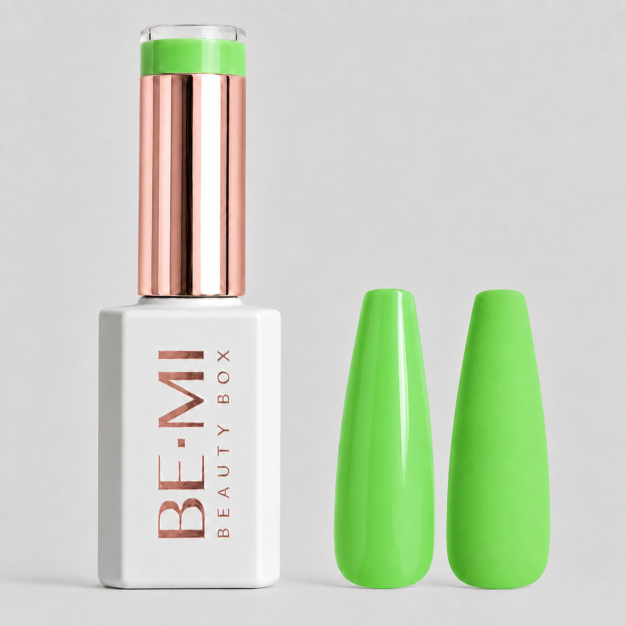 BEMI Beauty Box Creami Sunkissed O08 15ml gel polish bottle and colour swatches