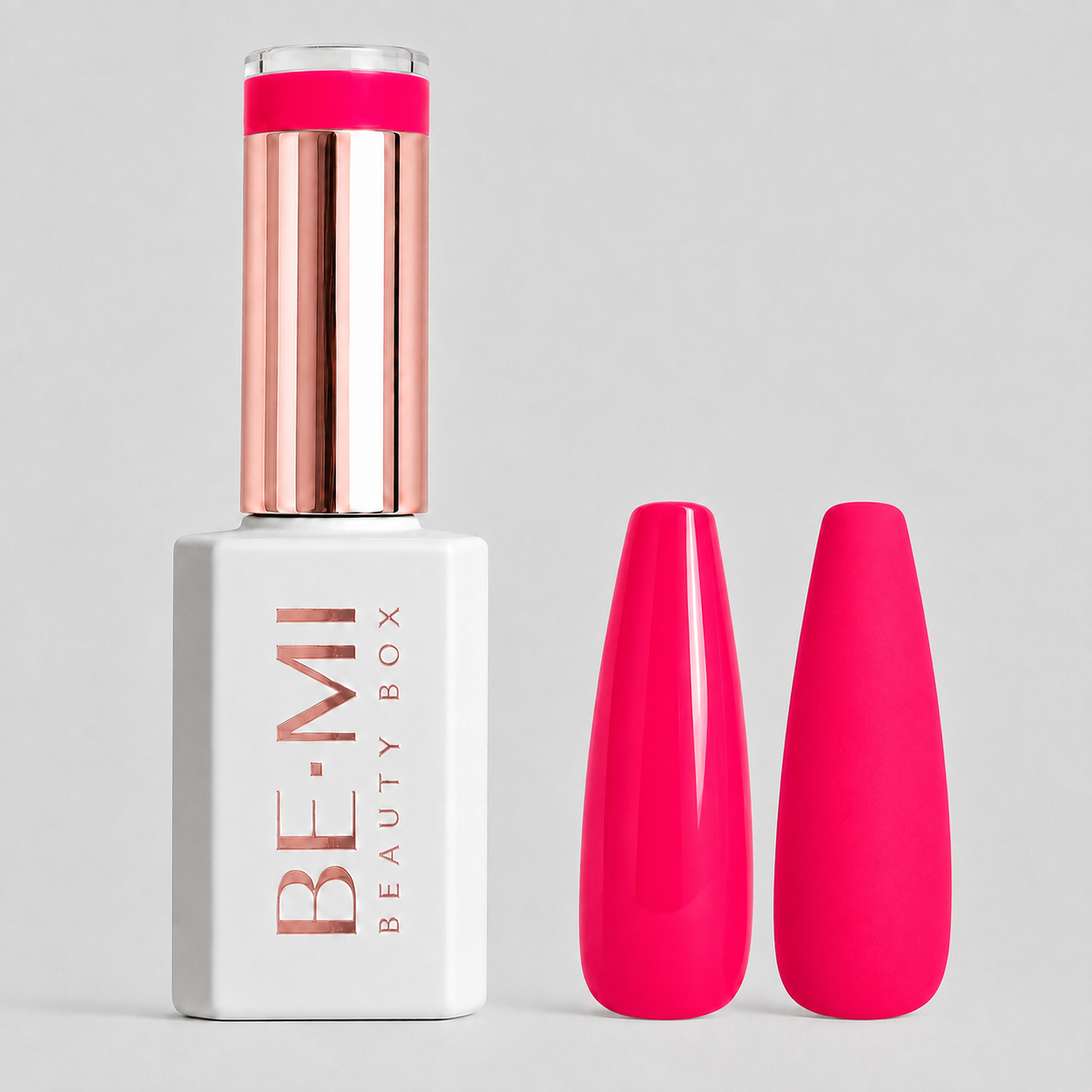 BEMI Beauty Box Creami Malibu O29 15ml gel polish bottle and colour swatches
