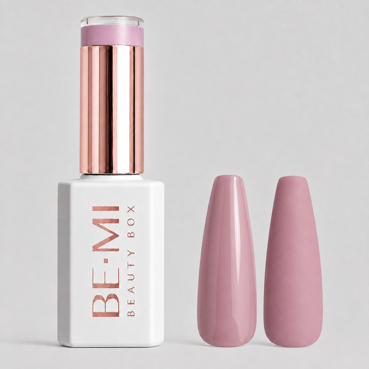 BEMI Beauty Box Creami Wanderlust P01 15ml gel polish bottle and colour swatches