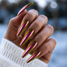 BEMI Prism Chrome shown on long coffin nails