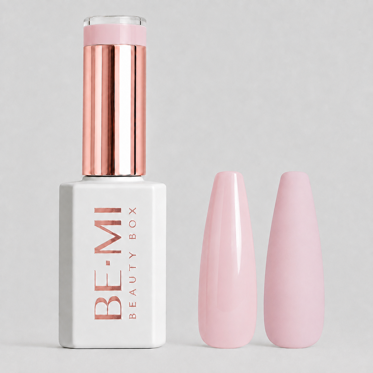 BEMI Beauty Box Creami Sheer Nudity SN01 15ml gel polish bottle and colour swatches