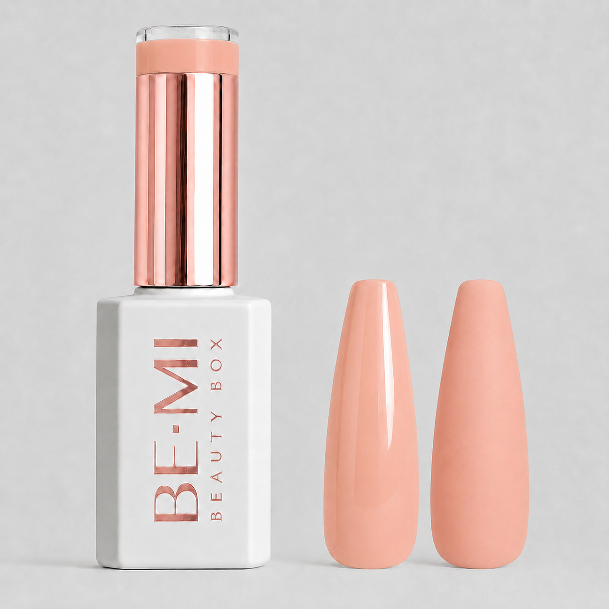 BEMI Beauty Box Creami Sheer Nudity SN03 15ml gel polish bottle and colour swatches